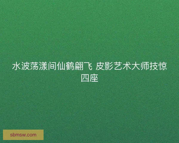 水波荡漾间仙鹤翩飞 皮影艺术大师技惊四座